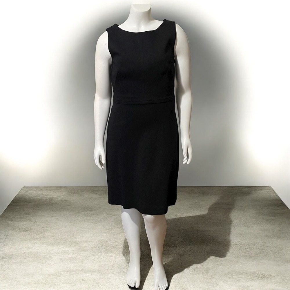 Trina Turk Black Sleeveless Sheath Dress Lace Trim Lining Size‎ 8 Professional